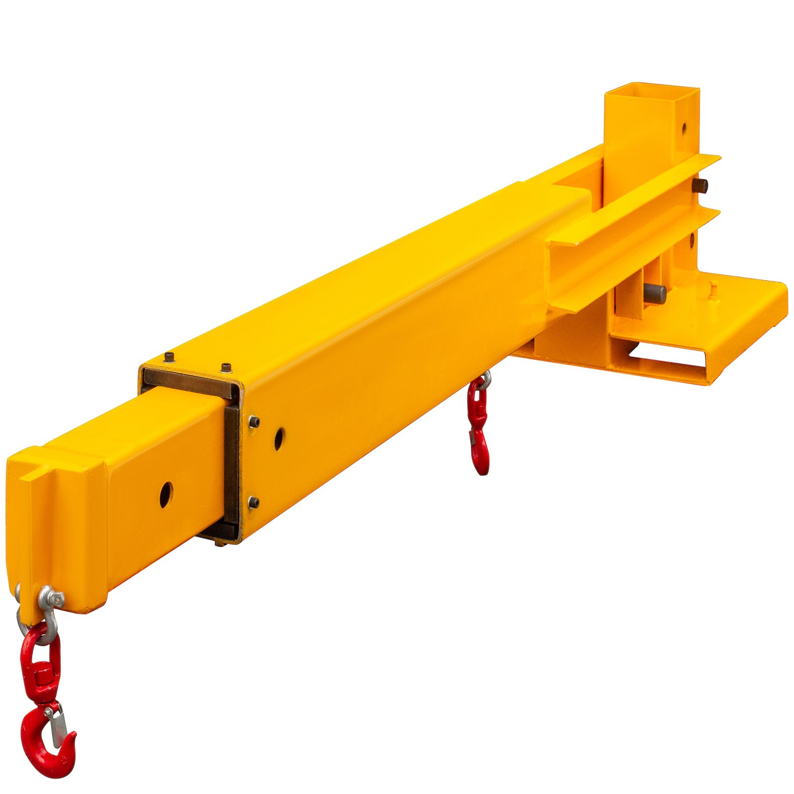 VEVOR Forklift Mobile Crane 6000lbs/3T Capacity, Forklift Crane Attachment 2 Hooks, Forklift Lifting Hoist with Truss Jib Boom, Forklift Extension, Forklift Boom Attachment Towing Handling Equipment