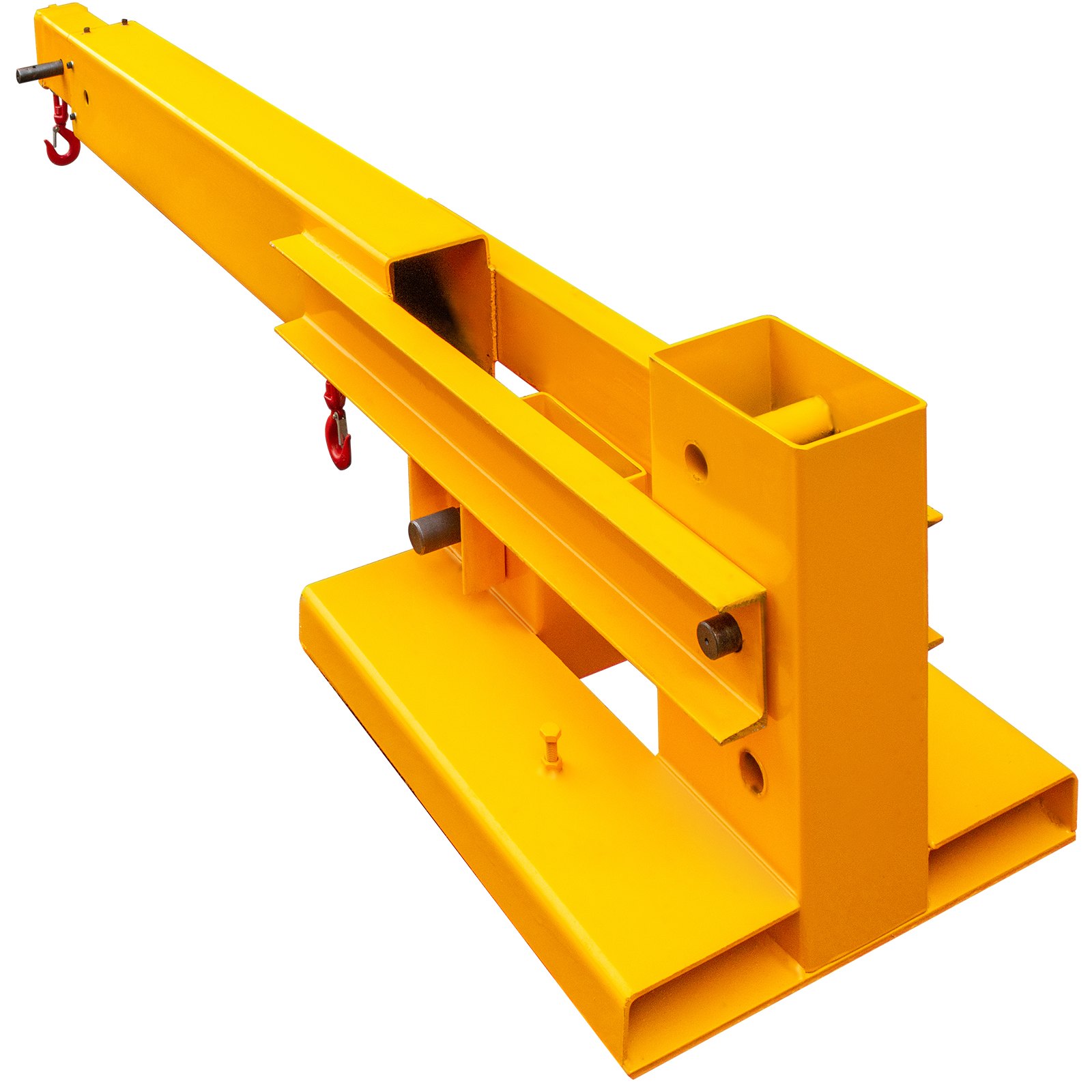 VEVOR Forklift Mobile Crane 6000lbs/3T Capacity, Forklift Crane Attachment 2 Hooks, Forklift Lifting Hoist with Truss Jib Boom, Forklift Extension, Forklift Boom Attachment Towing Handling Equipment