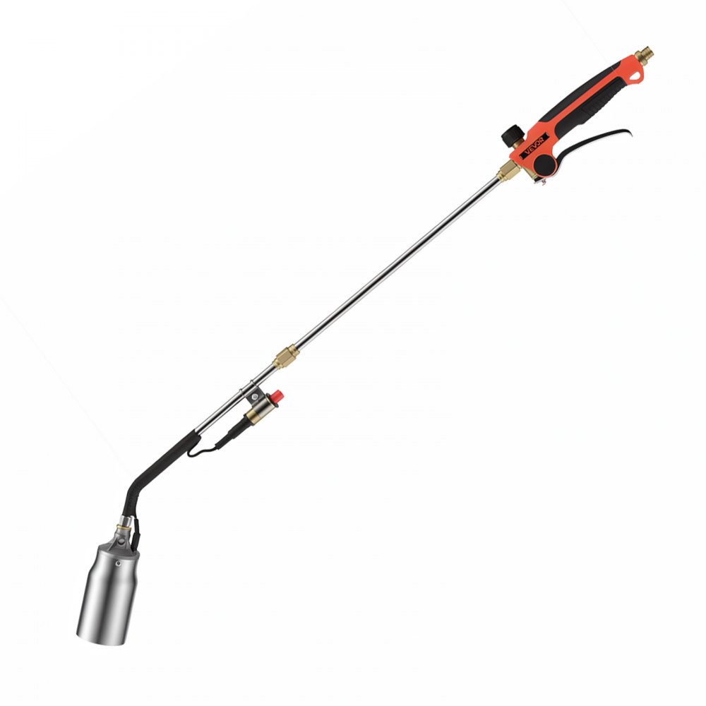 VEVOR Propane Torch Weed Burner 950 mm 270,000 BTU Output with 3.8 m Hose, for Garden Road Ice Snow Melting, Adjustable Flame, Heavy Duty Blow Torch with Turbo Trigger & Self Igniter, Flamethrower