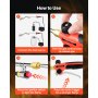 VEVOR Propane Torch Weed Burner 950 mm 270,000 BTU Output with 3.8 m Hose, for Garden Road Ice Snow Melting, Adjustable Flame, Heavy Duty Blow Torch with Turbo Trigger & Self Igniter, Flamethrower
