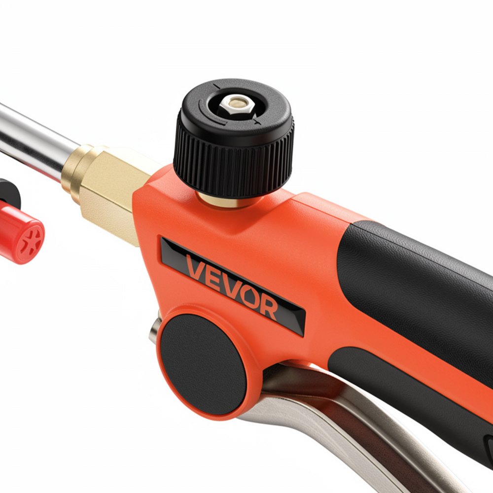 VEVOR Propane Torch Weed Burner 850 mm 270,000 BTU Output with 3.8 m Hose, for Garden Road Ice Snow Melting, Adjustable Flame, Heavy Duty Blow Torch with Turbo Trigger & Self Igniter, Flamethrower