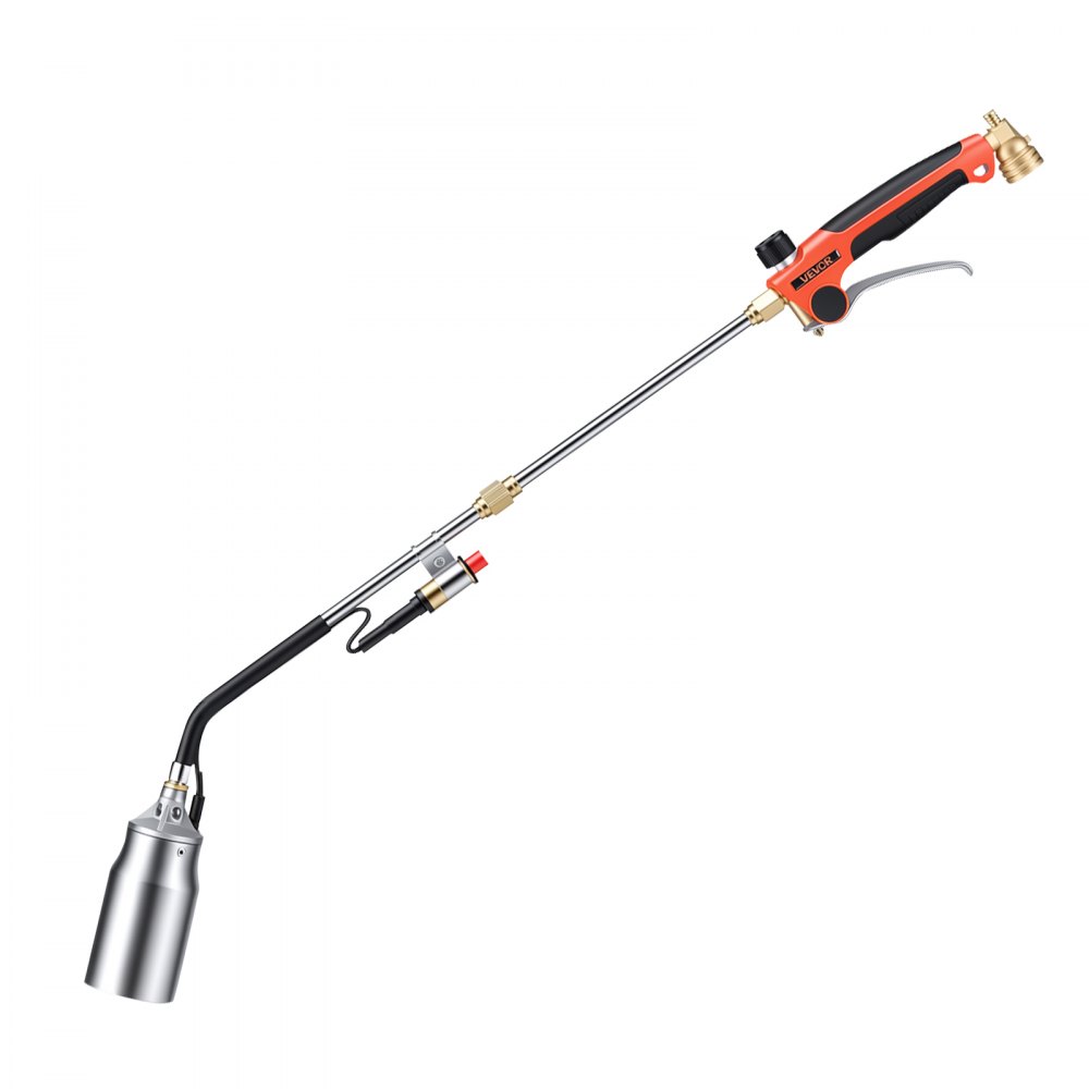 VEVOR Propane Torch Weed Burner 850 mm 270,000 BTU Output with 3.8 m Hose, for Garden Road Ice Snow Melting, Adjustable Flame, Heavy Duty Blow Torch with Turbo Trigger & Self Igniter, Flamethrower