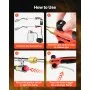 VEVOR Propane Torch Weed Burner 850 mm 270,000 BTU Output with 3.8 m Hose, for Garden Road Ice Snow Melting, Adjustable Flame, Heavy Duty Blow Torch with Turbo Trigger & Self Igniter, Flamethrower