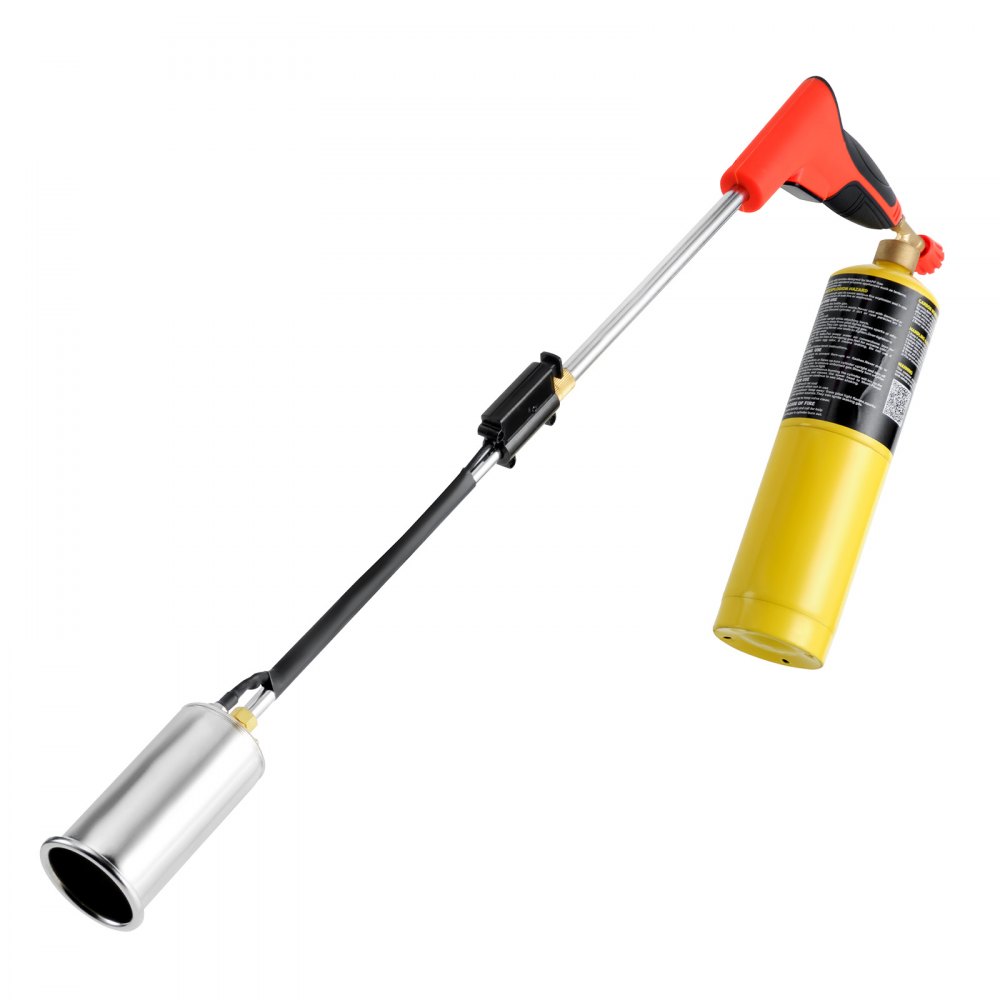 VEVOR Propane Torch Weed Burner 45,000 BTU High Output 770 mm Detachable, for Garden Weed Burning & Road Ice Snow Melting, Adjustable Flame, Heavy Duty Blow Torch with Self Igniter, Flamethrower