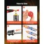 VEVOR Propane Torch Weed Burner 45,000 BTU High Output 770 mm Detachable, for Garden Weed Burning & Road Ice Snow Melting, Adjustable Flame, Heavy Duty Blow Torch with Self Igniter, Flamethrower
