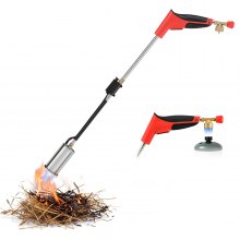 VEVOR Propane Torch Weed Burner 45,000 BTU High Output 30" Long Detachable, for Garden Weed Burning & Road Ice Snow Melting, Adjustable Flame, Heavy Duty Blow Torch with Self Igniter, Flamethrower
