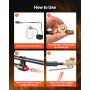 VEVOR Propane Torch Weed Burner 935 mm 600,000 BTU Output with 3 m Hose, for Garden Road Ice Snow Melting, Adjustable Flame, Heavy Duty Blow Torch with Turbo Trigger & Self Igniter, Flamethrower