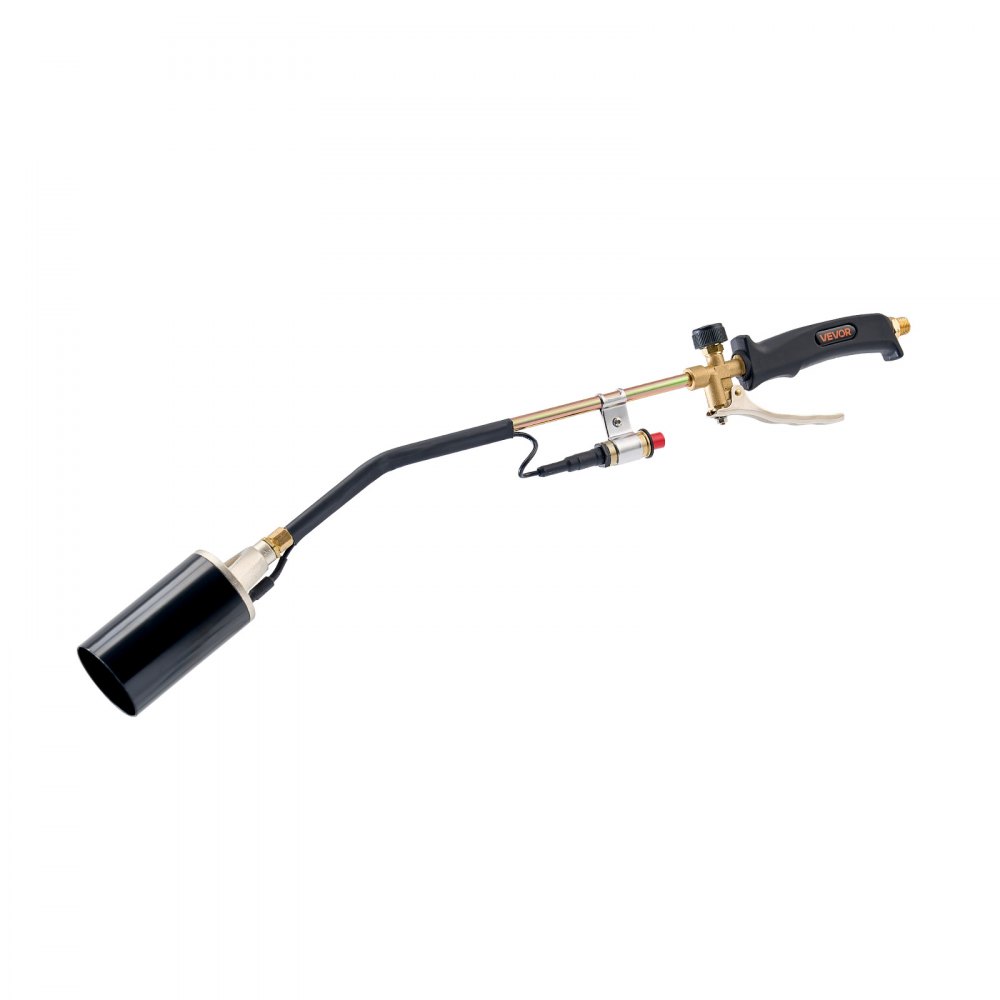 VEVOR Propane Torch Weed Burner, High Output 1,800,000 BTU with 3 m Hose, Heavy Duty Blow Torch with Adjustable Flame & Turbo Trigger Push Button Auto Igniter, Flamethrower for Garden Ice Snow Road