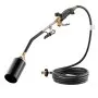 VEVOR Propane Torch Weed Burner, High Output 1,800,000 BTU with 3 m Hose, Heavy Duty Blow Torch with Adjustable Flame & Turbo Trigger Push Button Auto Igniter, Flamethrower for Garden Ice Snow Road