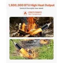 Propane Weed Torch Burner Ice Snow Melter 1800000 BTU 10ft Hose Blow Torch