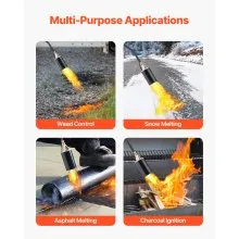 Propane Weed Torch Burner Ice Snow Melter 1800000 BTU 10ft Hose Blow Torch