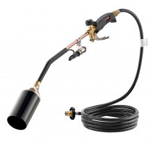 VEVOR Propane Torch Weed Burner, High Output 1,800,000 BTU with 10 ft Hose, Heavy Duty Blow Torch with Adjustable Flame & Turbo Trigger Push Button Auto Igniter, Flamethrower for Garden Ice Snow Road