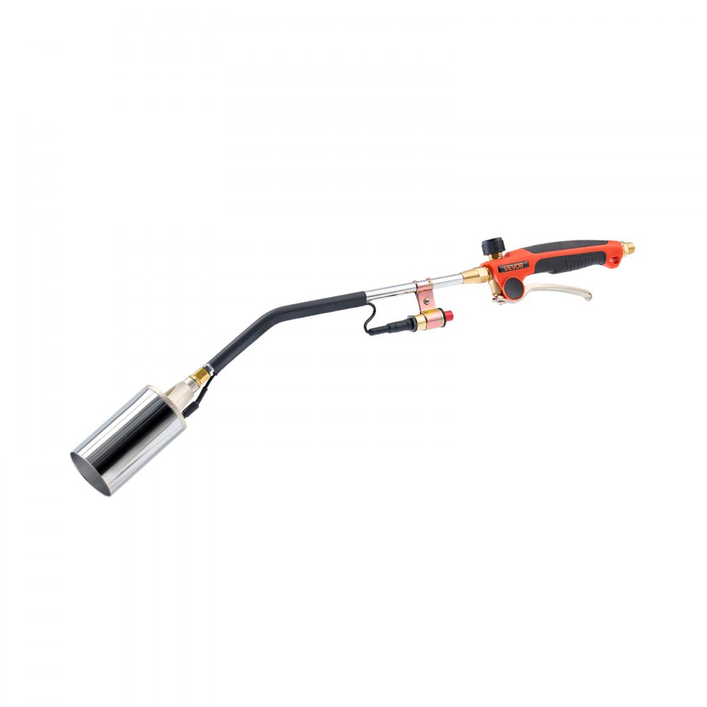 VEVOR Propane Torch Weed Burner, High Output 1,800,000 BTU with 10 ft Hose, Heavy Duty Blow Torch with Adjustable Flame and Turbo Trigger Push Button Igniter, Flamethrower Kit for Garden Ice Snow Road