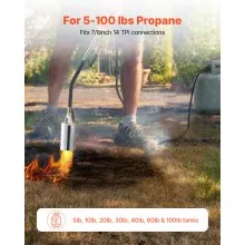 Propane Weed Torch Burner Ice Snow Melter 1800000 BTU 10 ft Hose Portable