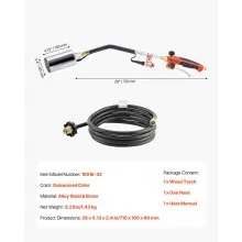 Propane Weed Torch Burner Ice Snow Melter 1800000 BTU 10 ft Hose Portable