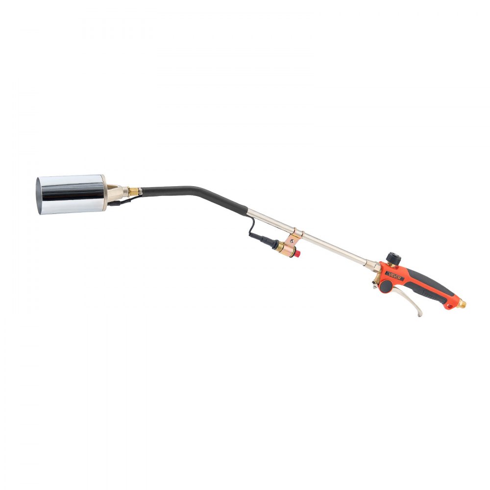 VEVOR Propane Torch Weed Burner, High Output 2,400,000 BTU with 3 m Hose, Heavy Duty Blow Torch with Adjustable Flame and Turbo Trigger Push Button Igniter, Flamethrower Kit for Garden Ice Snow Road