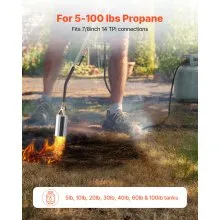 VEVOR Propane Weed Torch Burner Ice Snow Melter 2400000 BTU 3 m Hose Portable