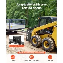 VEVOR 45-inch Skid Steer Pallet Frame with Hitch Receiver & Spear Sleeves
