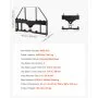 VEVOR Skid Steer Pallet Fork Frame, 1814 kg Rated Capacity, 115 cm Pallet Fork Frame Attachments with 50.8 mm Hitch Receiver & Spear Sleeves, Fit for Quick Attach Tractor Loaders, Frame Only