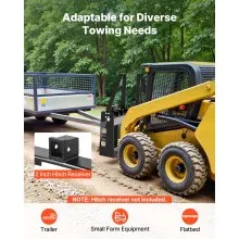 VEVOR Skid Steer Pallet Frame with Hitch Receiver & Spear Sleeves 4000 lbs