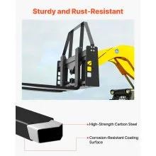 VEVOR Skid Steer Pallet Frame with Hitch Receiver & Spear Sleeves 4000 lbs