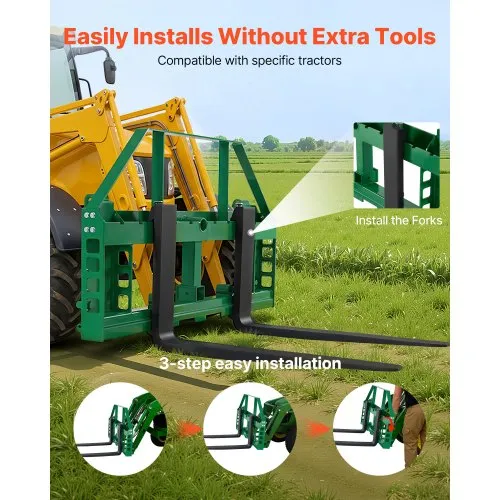 Kaubaaluste kahvlid traktorile 1814 kg, 1065 mm, John Deere — pilt 3