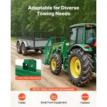VEVOR Pallet Fork Frame Attachment with 48-inch Skid Steer Forks for JD Tractors