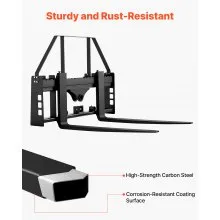 VEVOR Pallet Fork Frame Attachment with 48-inch Skid Steer Pallet Forks 4000 lbs