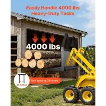 VEVOR Pallet Fork Frame Attachment with 48-inch Skid Steer Pallet Forks 2600 lbs