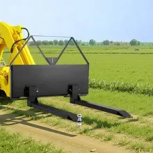 VEVOR Pallet Fork Frame Attachment with 48-inch Skid Steer Pallet Forks 2600 lbs