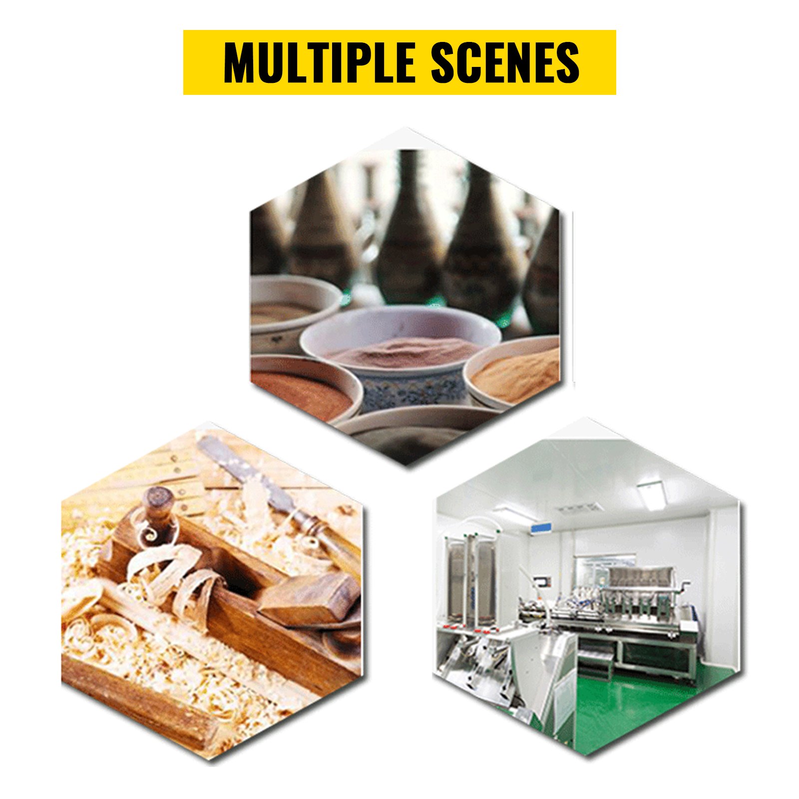 VEVOR 1HP Dust Collector, 537 CFM Wheeled Jet Dust Collection, Potable 15-Gallon Bag Dust Collector, 30 Micron Bag Filtration Dust Collector, Dust Collector Central Machinery System