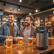 VEVOR Corny Keg, 2.5 Gallon Ball Lock Keg, SUS304 Cold Brew Kegs with Dual Rubber Handles & Heavy-Duty Rubber Bottom, Brewing Equipment for Home Brewing Party, 2 PCS