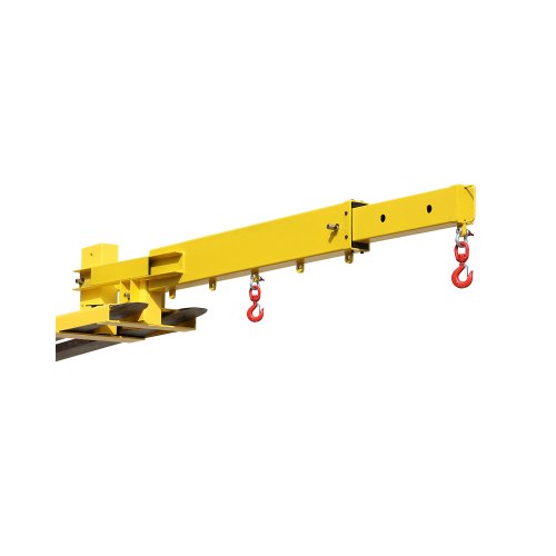 Adjustable Forklift Jib Boom Crane 6000lbs Forklift Mobile Crane with 2 Hooks