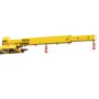 VEVOR Forklift Jib Boom Crane, 6000lbs Capacity, Manual Telescoping Boom Extends Up to 56.1 inches, Forklift Mobile Crane with 2 Hooks, Adjustable Forklift Crane Attachment for Warehouse, Factories