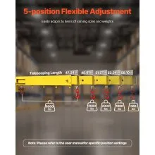 Adjustable Forklift Jib Boom Crane 6000lbs Forklift Mobile Crane with 2 Hooks