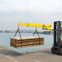 Adjustable Forklift Jib Boom Crane 6000lbs Forklift Mobile Crane with 2 Hooks