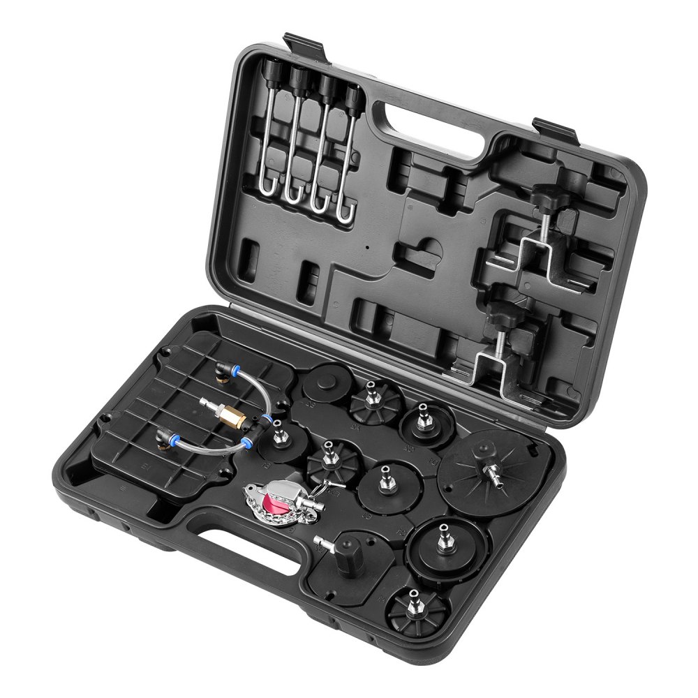 VEVOR Brake Master Bleeder Kit, 12 Pcs, Professional Brake Bleeder Adapter Set with Complete Kit & Handle, Durable Brake Bleeder Adapter for Brake Fluid Filling Fit for Most New & Old Vehicles