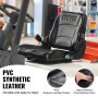 VEVOR Universal Forklift Seat, Fold Down Tractor Seat with Adjustable Angle Back, Micro Switch and Retractable Seatbelt, 16-34 cm Slot Forklift Seat for Tractor Loader Excavator