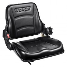Scaun universal pentru stivuitor VEVOR, scaun rabatabil pentru tractor cu spate cu unghi reglabil, microcomutator și centură de siguranță retractabilă, scaun pentru stivuitor cu fantă de 6,3-13,4 inchi pentru excavator cu încărcător de tractor