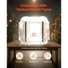 VEVOR Universal Forklift Seat, Tractor Suspension Seat with Adjustable Back, Armrest & Safety Belt, Secure Fold Down Tractor Seat with Micro Switch, Lawnmower Seat for Skid Loader Bulldozer