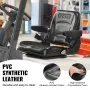 VEVOR Universal Forklift Seat, Fold Down Tractor Seat with Adjustable Angle Back, Micro Switch, Seatbelt and Armrests, 6.3-13.4 inch Slot Tractor Seat for Tractor Loader Excavator