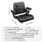 VEVOR Universal Forklift Seat Tractor Seat Adjustable Back Seatbelt Armrests