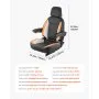 VEVOR Universal Forklift Seat, Tractor Seat with Adjustable Back, Armrest, Headrest & Safety Belt, Secure Tractor Seat with Micro Switch, Ergonomic Lawnmower Seat for Skid Loader Bulldozer