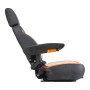 VEVOR Universal Forklift Seat, Tractor Seat with Adjustable Back, Armrest, Headrest & Safety Belt, Secure Tractor Seat with Micro Switch, Ergonomic Lawnmower Seat for Skid Loader Bulldozer