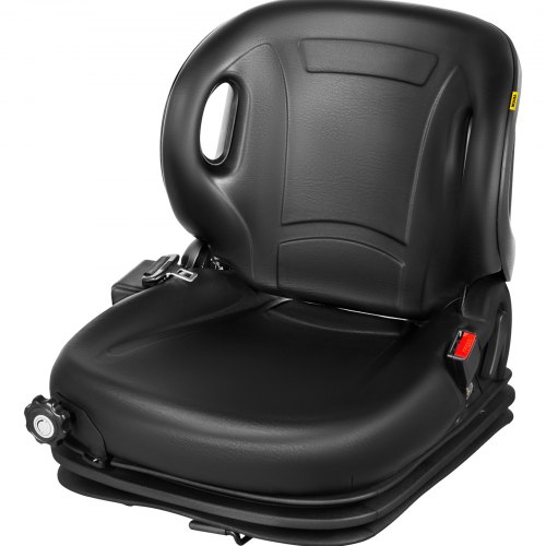 VEVOR Tractor Seat, Suspension Seat with 70° Adjustable Backrest, Forklift Seat Compatible With Toyota Tractors, Forklifts, Suspension Tractor Seat and Forklift Seat with Seat Belt for Replacement