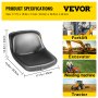 VEVOR Universal Tractor Seat, Industrial High Back, Black PVC Lawn and Garden Mower Seat Replacement, Two Drain Holes Steel Frame Compact Forklift Seat, Compatible with Forklift, Excavator, Mower