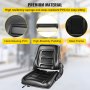 VEVOR Universal Forklift Seat, Black PVC Tractor Seat, 6"/150MM Adjustable Mower Seat, Foldable Seat Including Seat Switch, 18.5" x 20" x 18" Skid Steer Seat, Fit Forklift, Tractor, Skid Loader