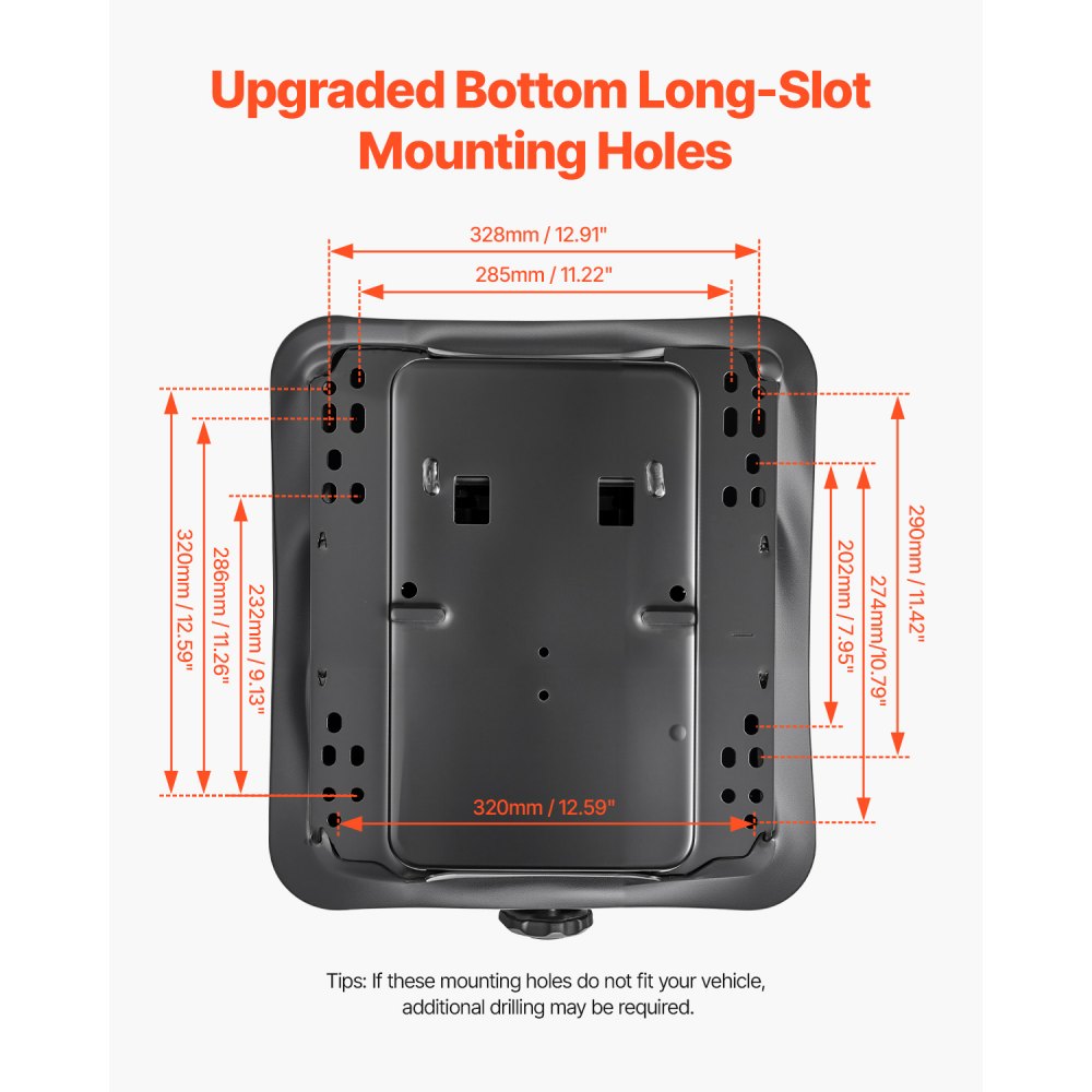 Kit de suspensión de asiento universal sin riel deslizante apto para tractores cortacésped