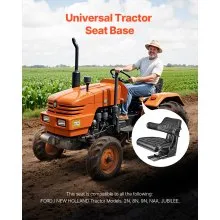 VEVOR Universal Forklift Seat Wrap Around, Universal Tractor Seat with Micro Switch, Adjustable Tractor Suspension Seat with Tilt Fits for John Deere, Ford, Massey Ferguson, New Holland Tractor