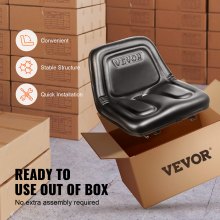 Κάθισμα VEVOR Universal Tracor, Κάθισμα χορτοκοπτικού με μικροδιακόπτη και τρύπες αποστράγγισης, 6,3-13,4 ιντσών Εκτεταμένη υποδοχή τρακτέρ κάθισμα για εκσκαφέα φορτωτή τρακτέρ